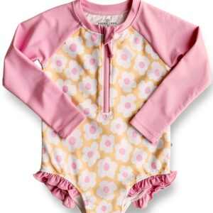 Baby Girls Rash Guard Shirt Nylon Spandex Bow Style UV-0
