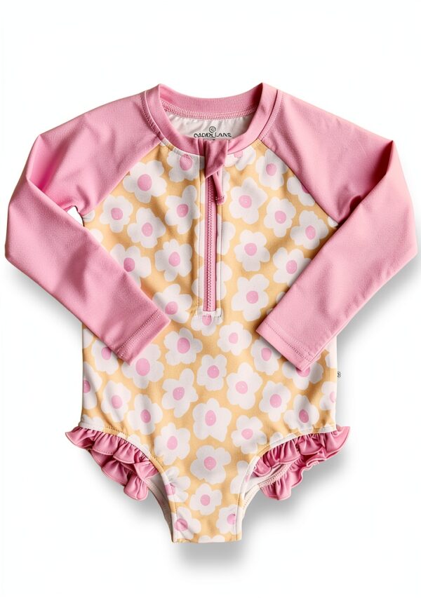 Baby Girls Rash Guard Shirt Nylon Spandex Bow Style UV-0