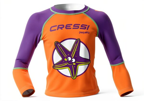 Cressi Baby Girls Rash Guard Shirt UV Protection Orange-0