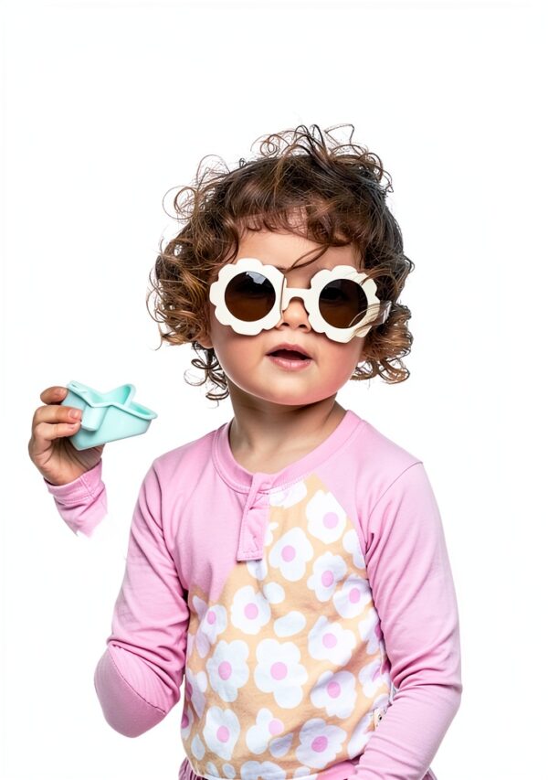 Baby Girls Rash Guard Shirt Nylon Spandex Bow Style UV-1
