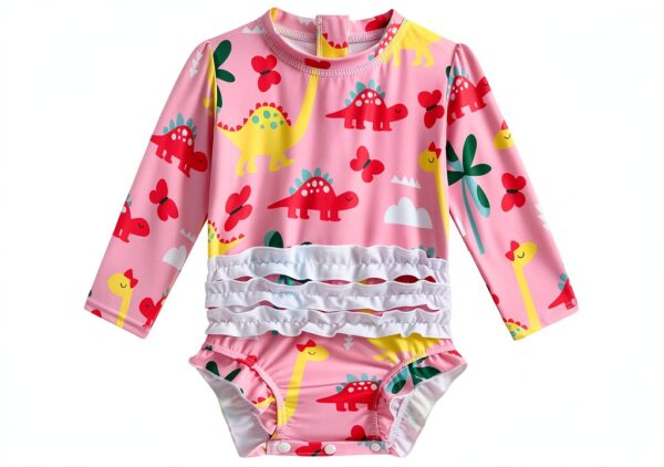 Baby Girls Rash Guard UPF 50 Sun Protection Quick Dry-1