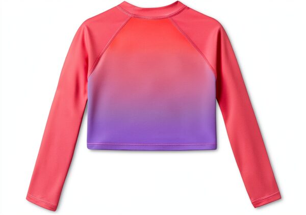 Girls Rash Guard Swim Shirt UPF 50+ Sun Protection Crop Top-3