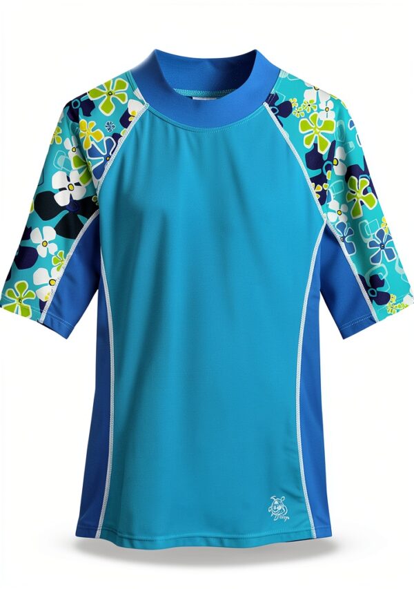Tuga Girls Short Sleeve Rashguard UPF 50 Sun Protection-0