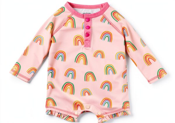 Rainbow Baby Rash Guard One Piece Mud Pie Girls Swimwear-0