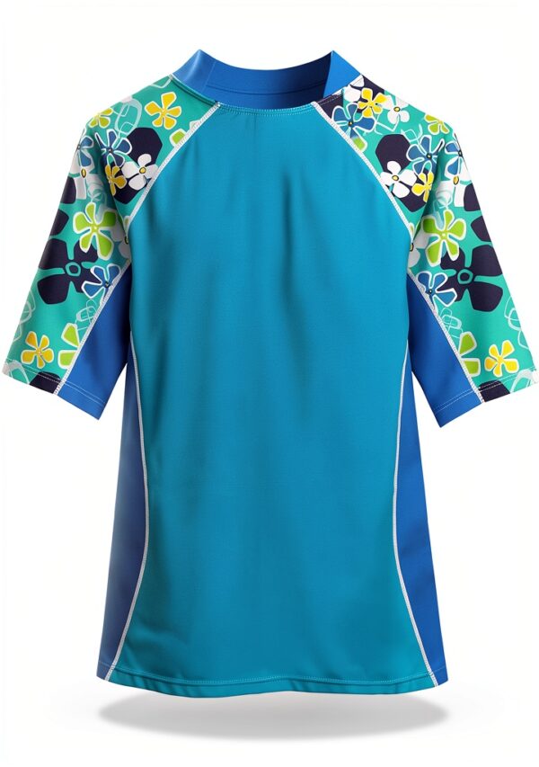 Tuga Girls Short Sleeve Rashguard UPF 50 Sun Protection-1