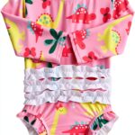 Baby Girls Rash Guard UPF 50 Sun Protection Quick Dry-0