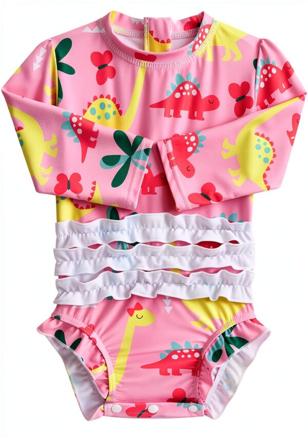 Baby Girls Rash Guard UPF 50 Sun Protection Quick Dry-0