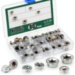 Keadic 80 Pcs Steel Pushnut Caps Zinc Plated for 5/8 Inch Axles-0