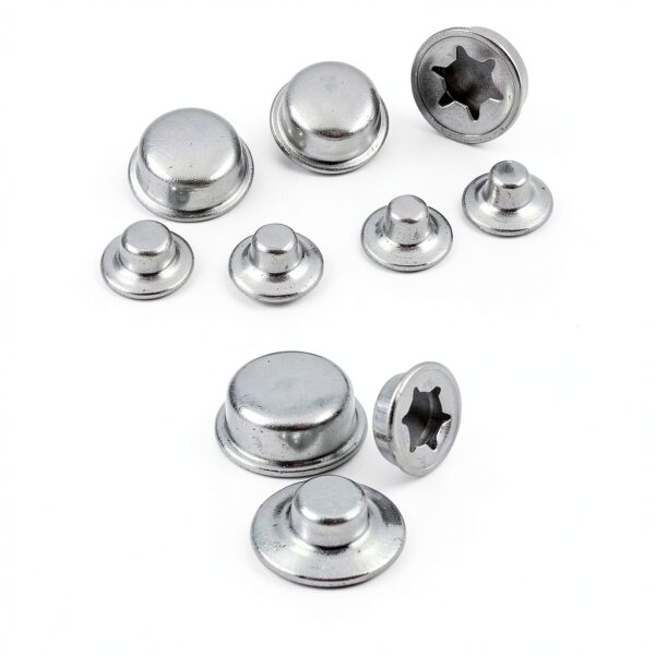 Keadic 80 Pcs Steel Pushnut Caps Zinc Plated for 5/8 Inch Axles-2