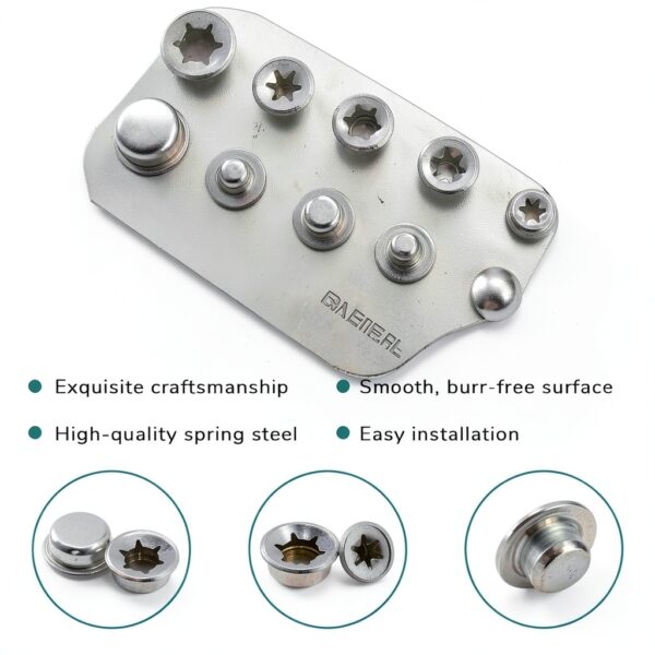 Push on Pushnut Cap Stud Kit Qulkws Spring Steel Axle Caps M4-M10-2