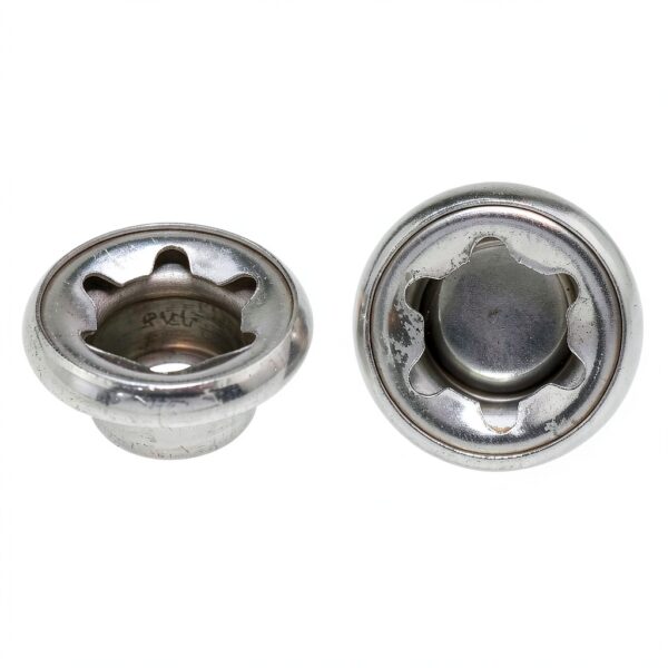 Silver Push Nut Axle Cap Washer 5/16in – 8pcs Alloy Fastener-3