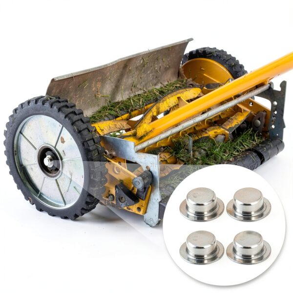 Push on Pushnut Cap Fits 5/8 Inch Axles, 4 Pack Spring Steel Permanent Washer Caps with Mechanical Zinc Plating for Hand Trucks, Rolling Bins and Lawn Push Wagons,Alternative for Cotter Pins-4