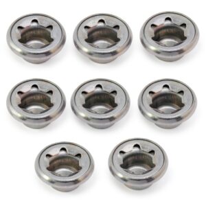Silver Push Nut Axle Cap Washer 5/16in – 8pcs Alloy Fastener-0