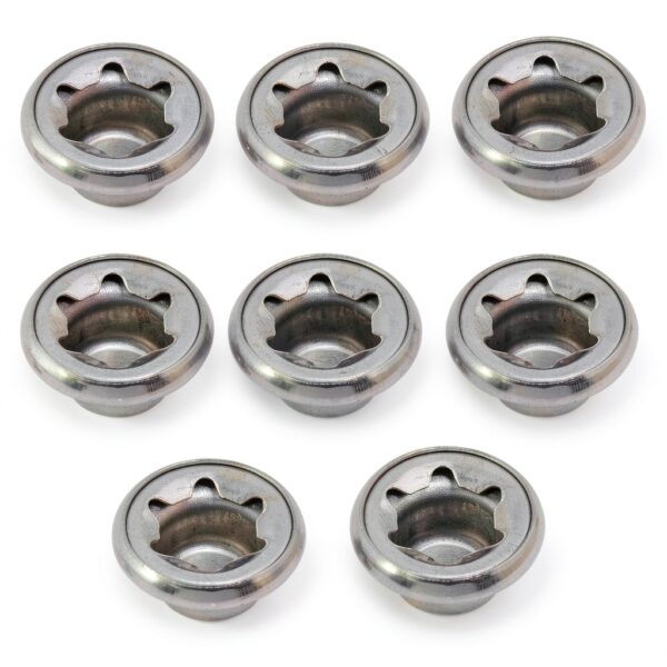 Silver Push Nut Axle Cap Washer 5/16in – 8pcs Alloy Fastener-0