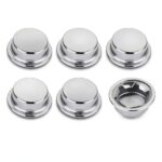 Push on Pushnut Cap 5/8 Inch Axle Sliverdew 6 Pack Steel Washer Caps-0
