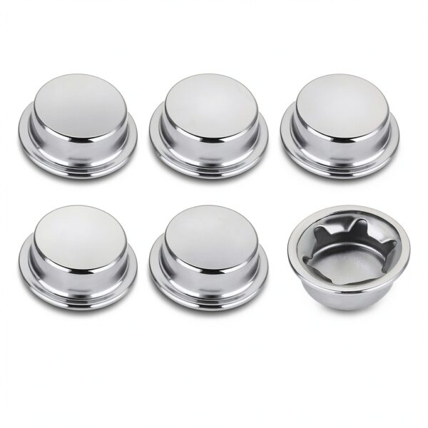 Push on Pushnut Cap 5/8 Inch Axle Sliverdew 6 Pack Steel Washer Caps-0