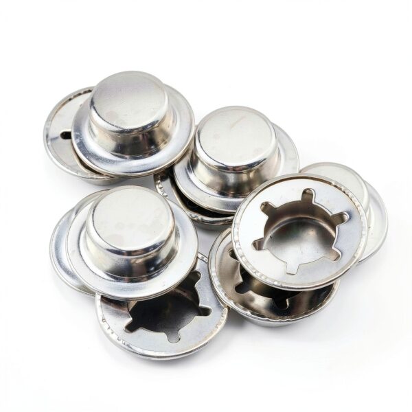 Axle Push Nut 6PCS Silver Spring Steel Nut by TAODAN for Lawn Mower-1