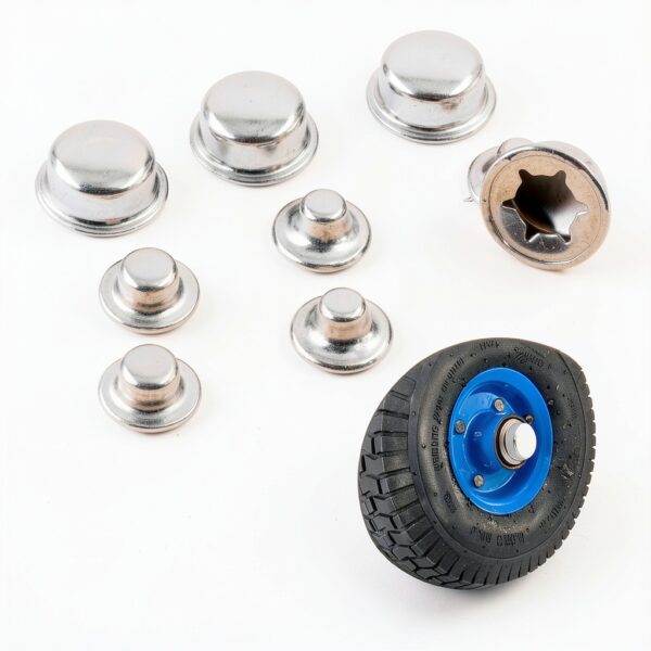 Swpeet 80Pcs Spring Steel Pushnut Cap Stud Kit - Zinc Finish 5 Sizes-3