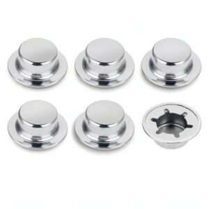 1/2 Push Nut Axle Cap, 6 Pack Spring Steel Zinc Plated for Hand Trucks-0