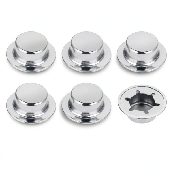 1/2 Push Nut Axle Cap, 6 Pack Spring Steel Zinc Plated for Hand Trucks-0