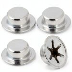 Push on Pushnut Cap Fits 5/8 Inch Axles, 4 Pack Spring Steel Permanent Washer Caps with Mechanical Zinc Plating for Hand Trucks, Rolling Bins and Lawn Push Wagons,Alternative for Cotter Pins-0