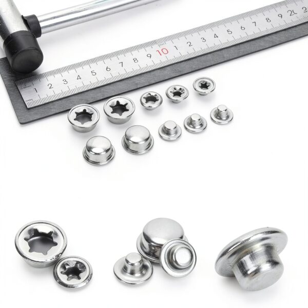 Mardatt Push Nut Axle Cap 80pcs Set 1/2"-2/5" Mechanical Zinc Plating-3
