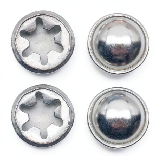 Push On Pushnut Caps FDXGYH 4pcs Spring Steel Fits 1/2" Axles-3