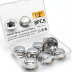8PCS 1/2" Push Nuts Axle Caps, Spring Steel Push-On Retainers by-0