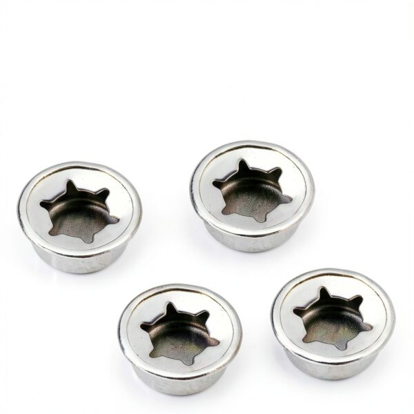 Push on Pushnut Cap Fits 5/8 Inch Axles, 4 Pack Spring Steel Permanent Washer Caps with Mechanical Zinc Plating for Hand Trucks, Rolling Bins and Lawn Push Wagons,Alternative for Cotter Pins-3