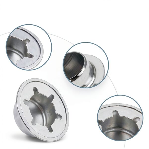 1/2 Push Nut Axle Cap, 6 Pack Spring Steel Zinc Plated for Hand Trucks-1