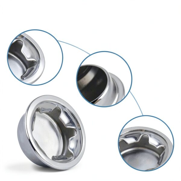 Push on Pushnut Cap 5/8 Inch Axle Sliverdew 6 Pack Steel Washer Caps-2