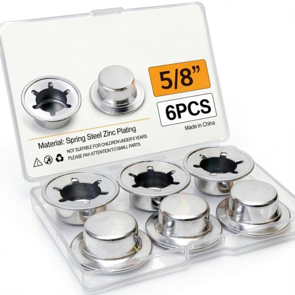 8PCS 1/2" Push Nuts Axle Caps, Spring Steel Push-On Retainers by-7