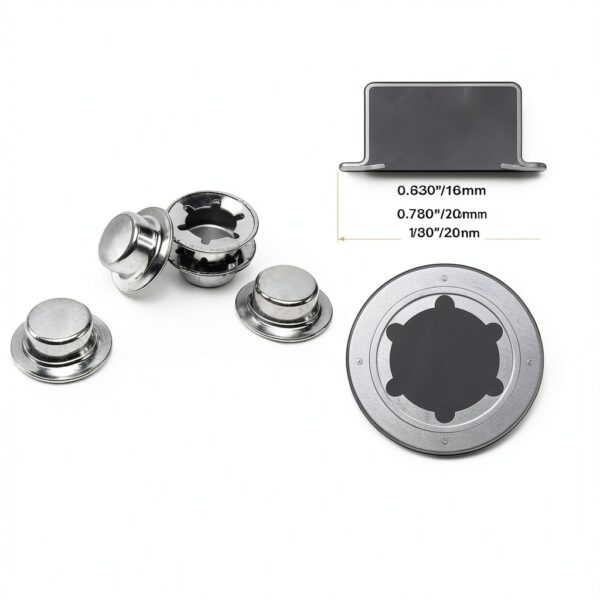 8PCS 1/2" Push Nuts Axle Caps, Spring Steel Push-On Retainers by-1